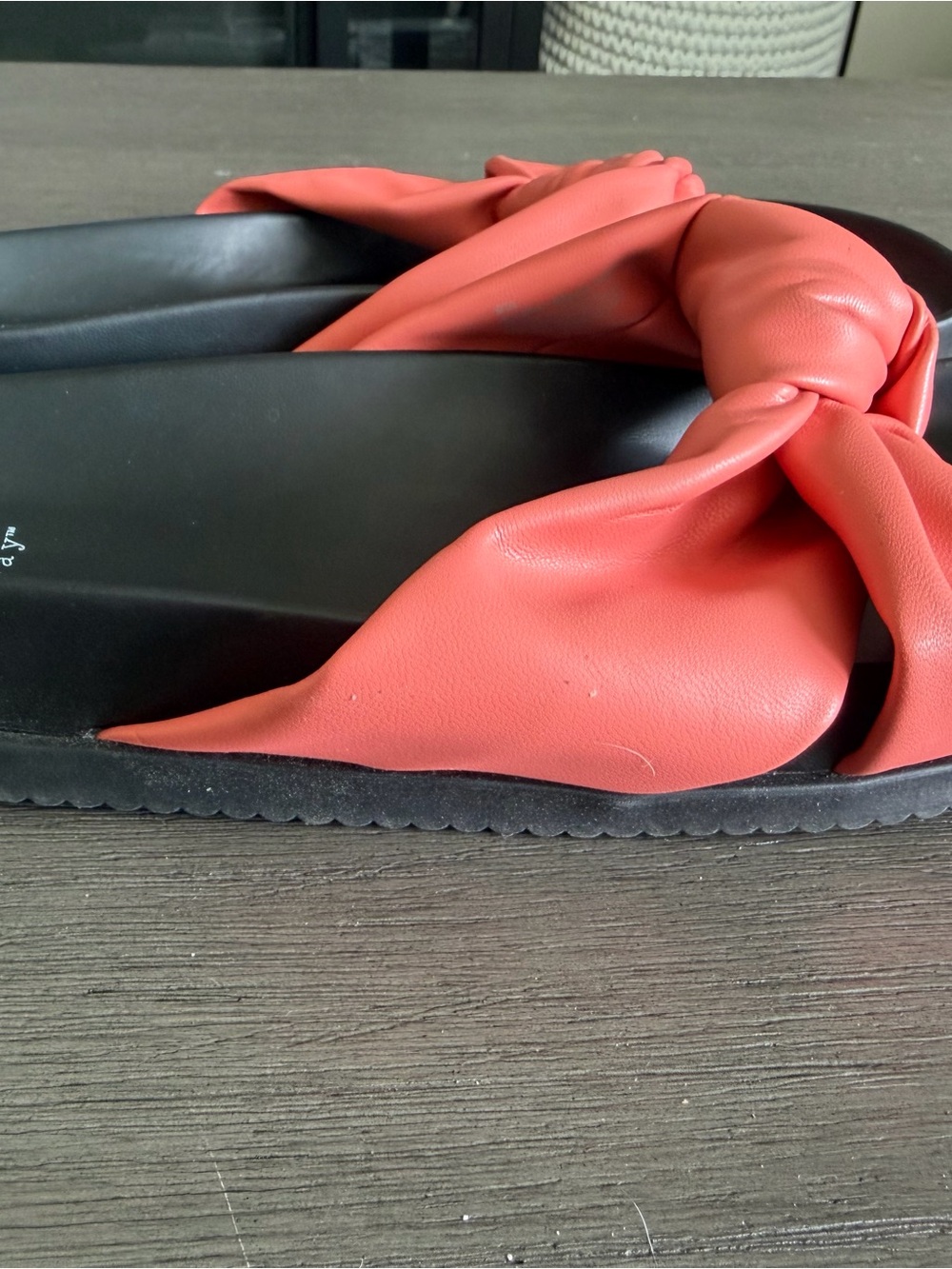 a new day Coral Knot Slide Sandals with Black Footbed - Picture 2 of 4